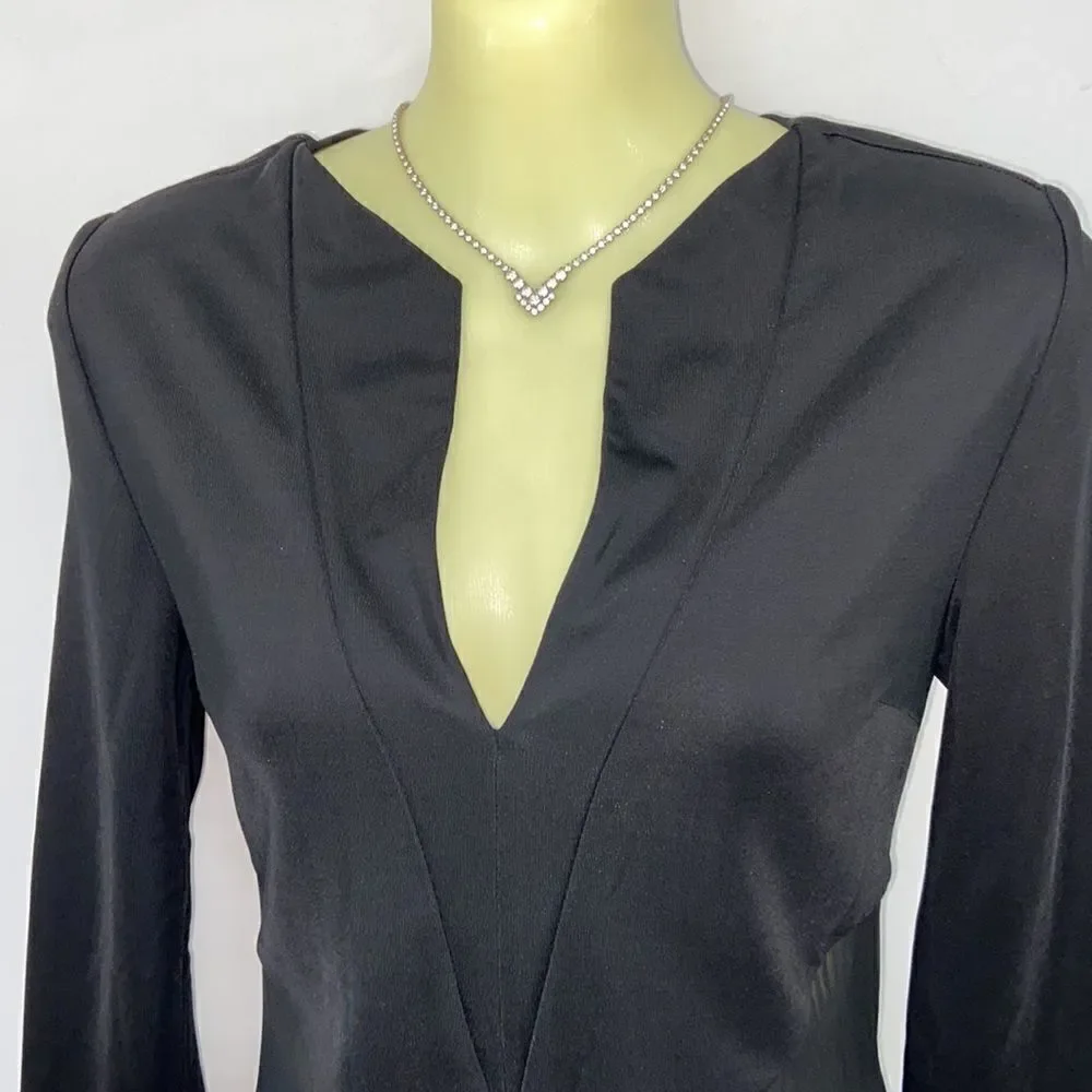 Just Cavalli Dress Black Silk Mesh Accents Nwot Sz Sm - Picture 6 of 9
